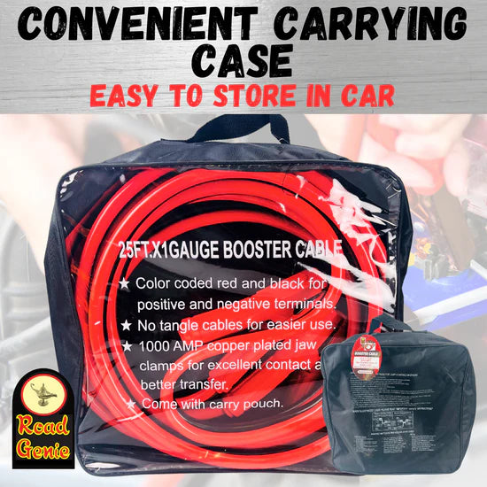 Heavy Duty Solid Copper Booster Jumper Cables - Image 1