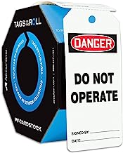 Tag-by-the-Roll: Danger Do Not Operate (Pack of 250) - Image 1