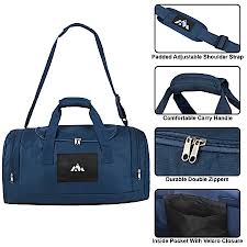 Trailmaker Polyester Duffel Bag / 12"H x 22"W x 11-1/2"D / Navy - Image 1