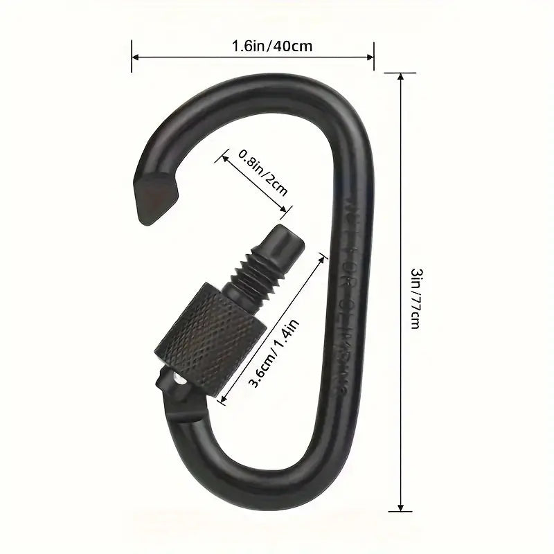 D-Shaped Spring Hook Carabiner - Image 2