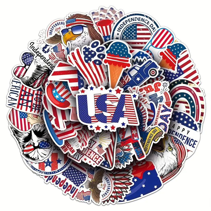 American Independence Day Graffiti Sticker - Image 1