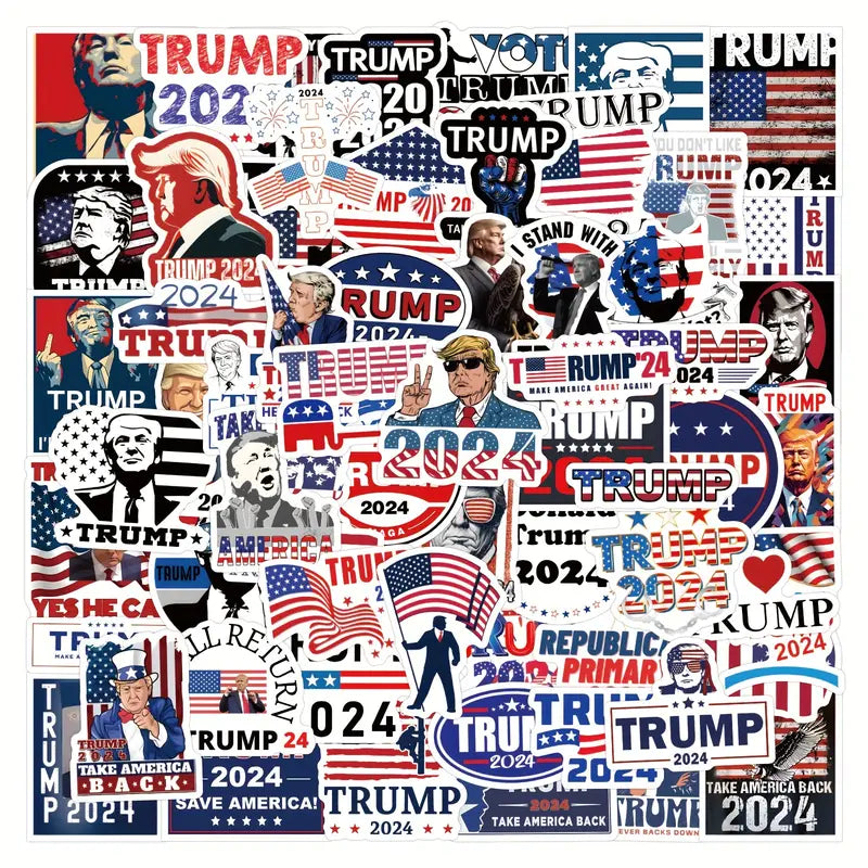 Trump 2024 Waterproof Stickers - Image 1