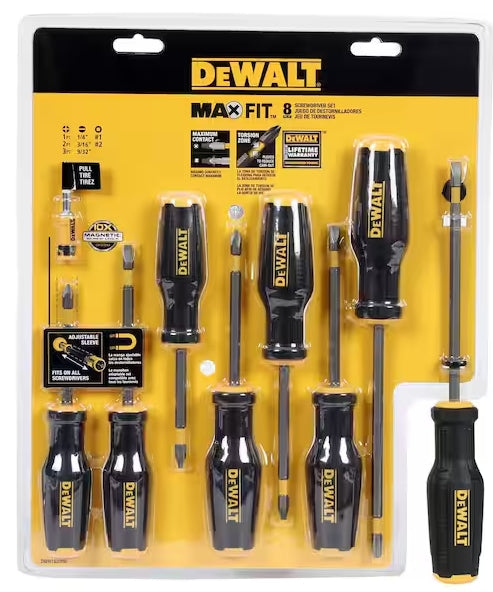Dewalt 8 Piece Max Fit Screwdriver Set - Image 1