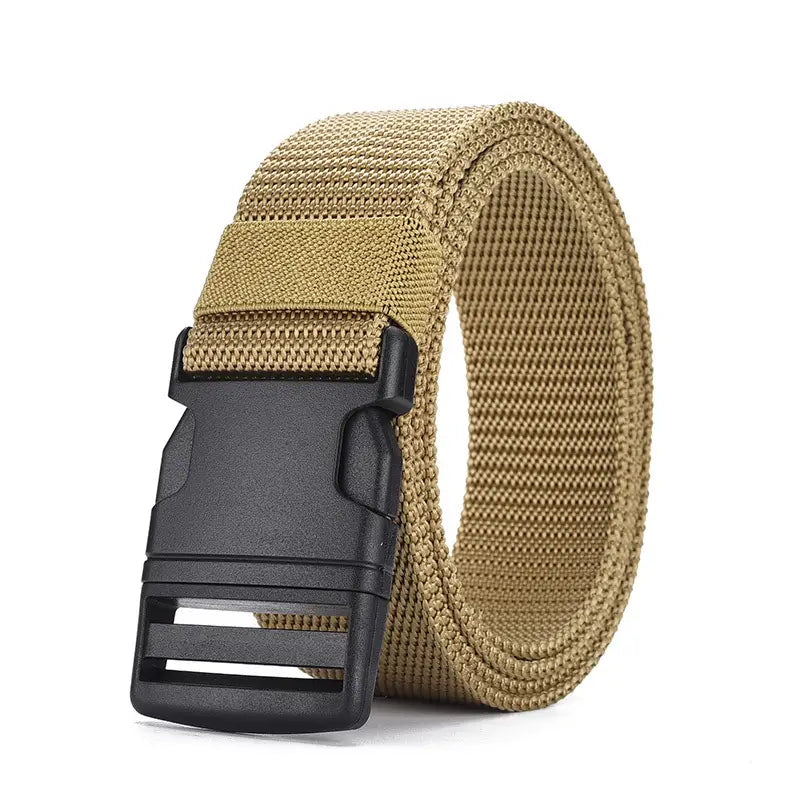 Men's Metal-Free Plastic Buckle Nylon Canvas Belt - Image 5