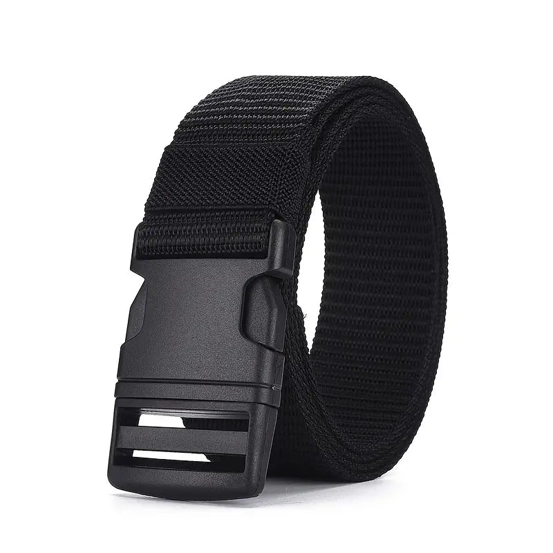 Men's Metal-Free Plastic Buckle Nylon Canvas Belt - Image 4