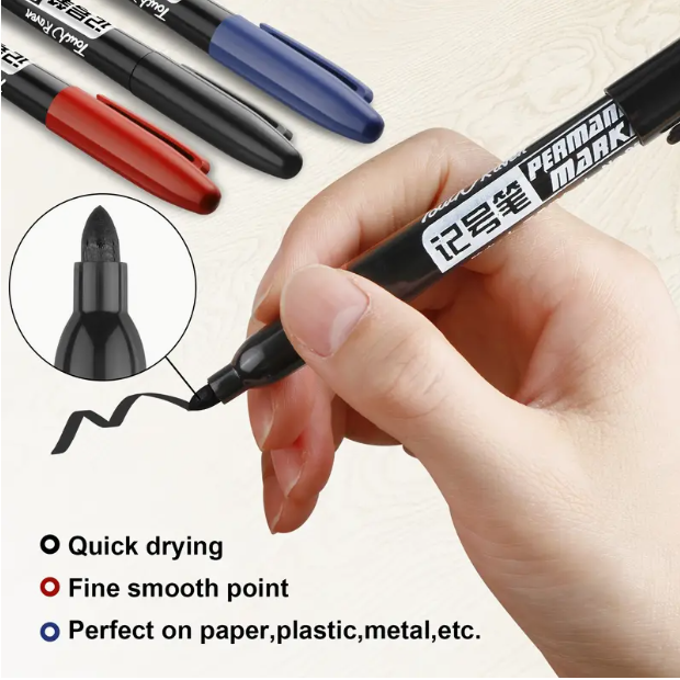 Permanent Markers Fine Point Waterproof - Image 1