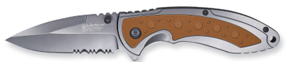 Justin Folding Knife Olive Rubber Inlay - Image 1