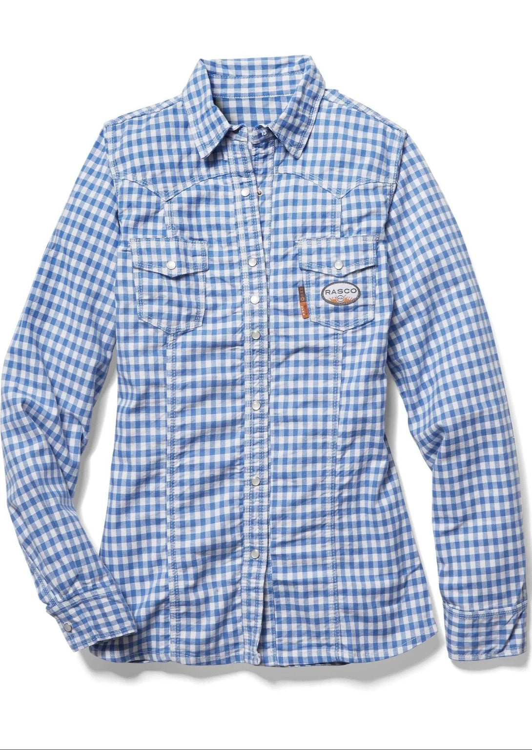Rasco Women's FR Blue Plaid Shirt - Image 1