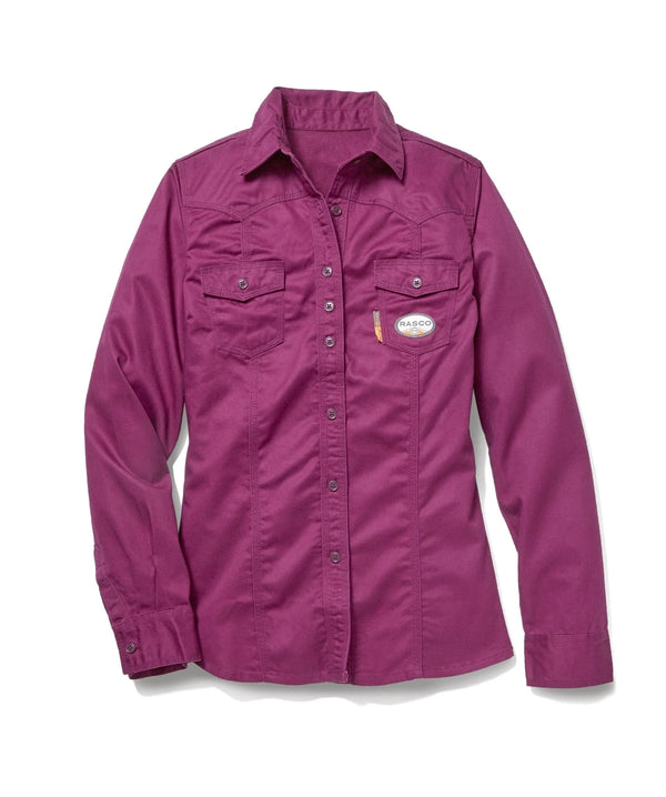 Rasco Women's FR Plum Work Shirt - Image 1
