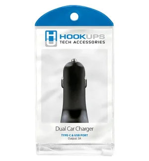Peggable Dual Car Charger w/ Type-C USB Port - Image 1
