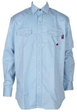 Forge Men's FR MFRPLD-207 Light Blue Clover Printed Shirt