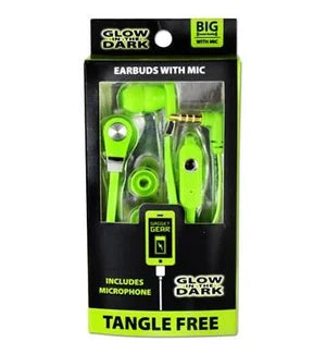 Gadget Gear Glow In The Dark Earbuds w/ Mic - Image 1
