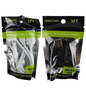 Gadget Gear Bag Micro USB 3ft Cable - Image 1