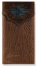 Red Dirt Rodeo Wallet Yoke W/Teal Inlay - Image 1