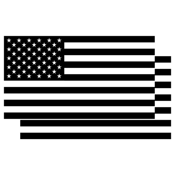 Black & white USA Flag Sticker - Image 1
